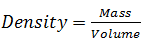 Density - Formula